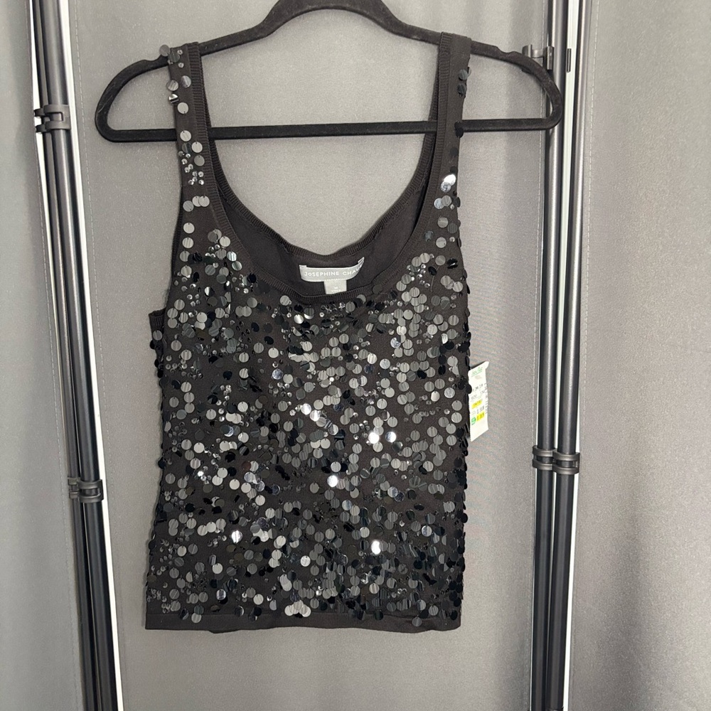 Josephine Chaus Black Sequin Tank Top